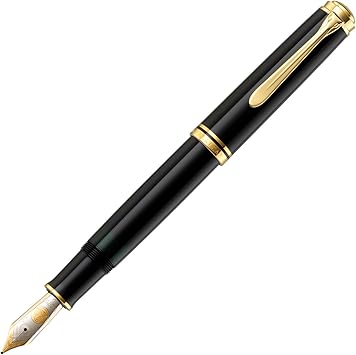 Pelican M1000 Fountain Pen, M, Medium Point, Black, Souberene