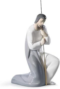 LLADRÓ Saint Joseph Nativity Figurine-Iii. Porcelain Saint Joseph Figure.
