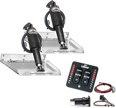 Lenco 12" x 12" Standard Performance Trim Tab Kit w/LED Indicator Switch Kit 12V