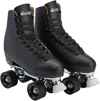 Chicago Quad Roller Skates for Women & Men – Durable, Top Performance Indoor/Outdoor Use or Roller Derby - Classic Deluxe Leather High-Top Boots with 60mm Urethane Wheels & Semi-Precision Bearings