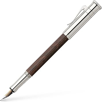 Faber Castell 145523 Fountain Pen, B, Broad, Classic Collection, Granadilla, Platinum Coating, Genuine Import
