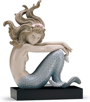 LLADRÓ Illusion Mermaid Figurine. Porcelain Mermaid Figure.