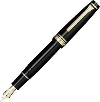 Sailor Professional Gear Gold 21k Fountain Pen, Black, 11-2036-220 Fine Point