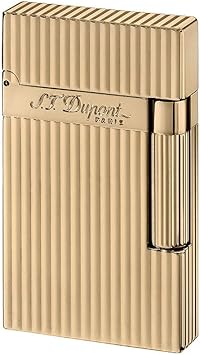 Yellow Gold Guilloche Lighter by S.T. Dupont
