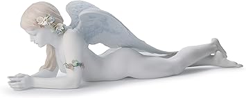 LLADRÓ Precious Angel Figurine. Porcelain Angel Figure.
