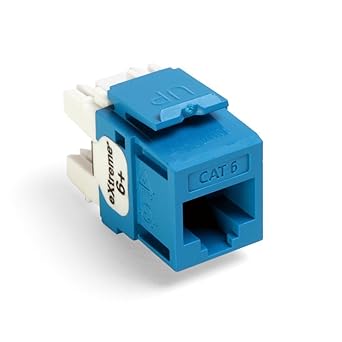 Leviton Extreme 6+ QuickPort Connector, CAT 6, Blue, 150-Pack, 61110-JL6