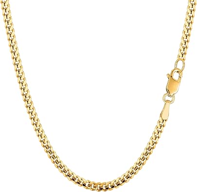 Jewelry Affairs 14k Yellow Gold Gourmette Chain Necklace, 3.0mm