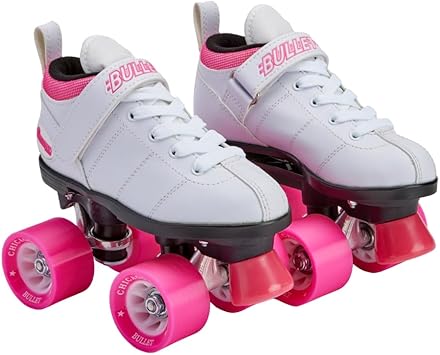Chicago Skates Bullet Speed Roller Skates – Adjustable Quad Roller Skates Women Men, Durable Top Performance with Front Stopper, 62mm Urethane Wheels, Low-Cut Ankle Boot, Smooth Rolling,Indoor Outdoor