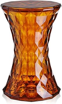 Kartell Stone Stool by Marcel Wanders, Pack of 1, Transparent Amber