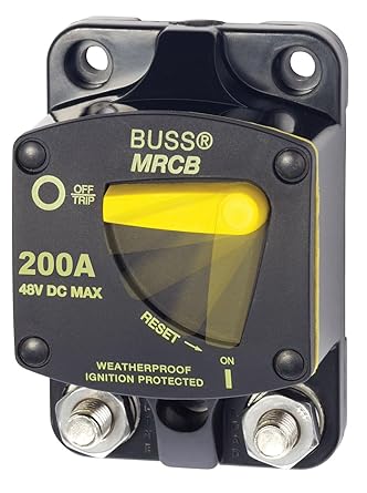Blue Sea Systems 7149 187-Series Circuit Breaker, Surface Mount, 200A