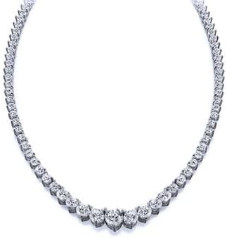 10.00 ct. TW Graduated Round Cut Diamond Tennis Necklace