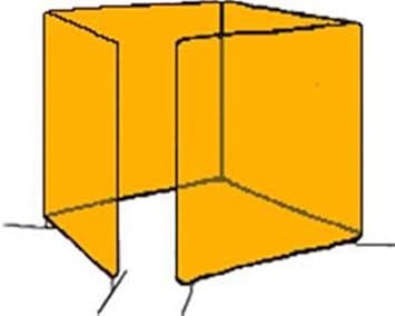 Tillman 6014868 6'X8' 14mil. 4 Panel Yellow Vinyl Welding Curtain with