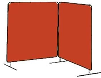 Tillman 6232068 6'X8' 40 mil. 2 Panel Orange Vinyl Welding Curtain wit