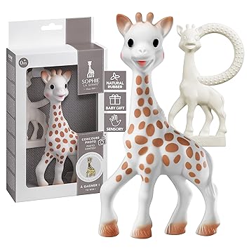 Sophie la girafe Award Gift Set for Babies, Includes Original Sophie, Classic Toy Since 1961, Mini Teether, Photo Instructions, Natural Rubber Baby Teething Toy