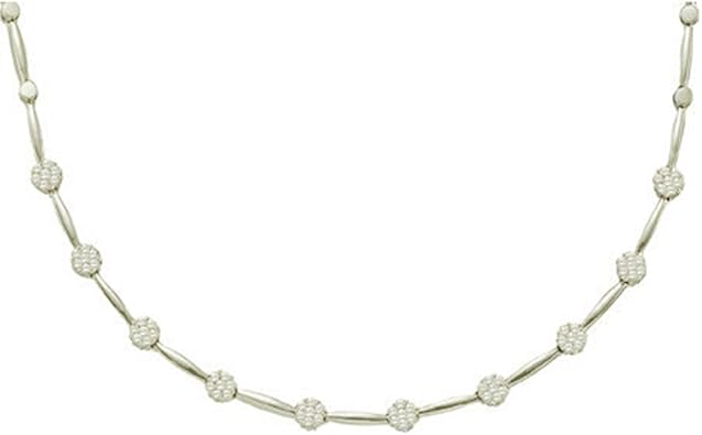 Dazzlingrock Collection 1.00 Carat (Ctw) 14K Round White Diamond Women Flower Necklace, White Gold