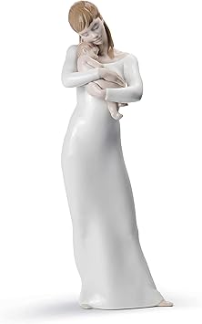 LLADRÓ Goodnight My Angel Mother Figurine. Porcelain Mother Figure.