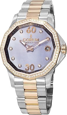 Corum 082.101.29-V200PK10 38mm Diamonds Automatic 18K Gold Case Multicolor Gold Tone Stainless Steel Anti-Reflective Sapphire Women's Watch