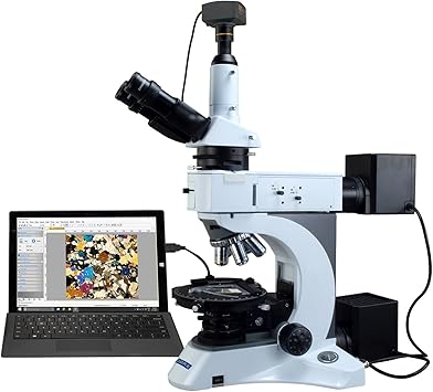 OMAX 50X-1000X Infinity EPI/Transmitted Light Polarizing Microscope+USB3.0 High Speed 10MP Digital Camera