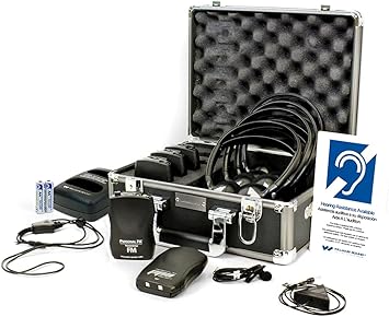 Williams Sound FM ADA KIT 37 RCH Rechargeable FM ADA Compliance Kit, Simple Set-up and Operation, 150’ Operating Range, 100 Hours Receiver Battery Life, Meets New 2010 ADA Accessibility guidelines