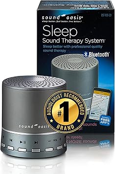Sound Oasis Bluetooth White Noise Machine – Portable Sound Machine with 20 Non-Looping Nature, Pink & Brown Noise Sounds, Tinnitus Masker for Sleep, Baby, Office & Travel, Rechargeable
