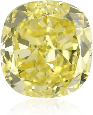 1.26 Carat Fancy Intense Yellow Color Natural Loose Diamond Cushion Shape, VS2 Clarity, GIA Certified Loose Stone Rare Gift Diamonds For Jewelry Making Gift For Her Real Diamonds Diamonds For Crafts