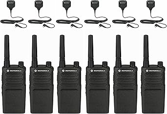 6 Pack Motorola RMU2040 Radios with Speaker Mics