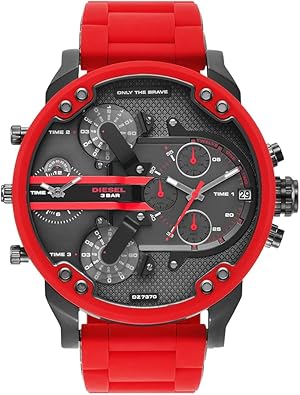 Diesel Mr. Daddy Watch for Men, Quartz Multifunctional Movement with Stainless Steel Strap