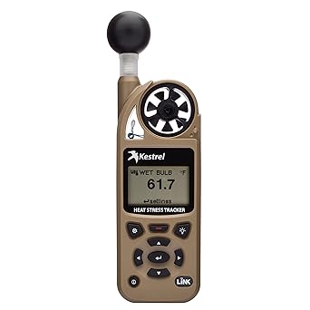 Kestrel 5400 Heat Stress Tracker Pro with Link, Compass and Vane Mount, Tan