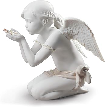 LLADRÓ A Fantasy Breath Angel Figurine. Porcelain Angel Figure.