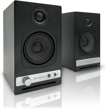 Audioengine A2-HD (HD3) Bluetooth PC and Computer Desktop Speakers with aptX HD - USB, RCA, Headphone for Music Gaming Movies Studios Dorms Bedrooms Offices