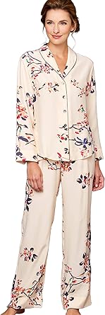 Julianna Rae Natalya Women's 100% Silk Pajama Set, Featured in Vogue