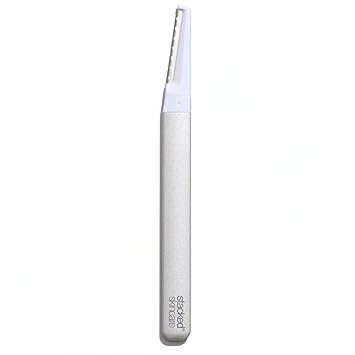 StackedSkincare Professional-Grade Dermaplaning Tool – Precision Exfoliation, Removes Peach Fuzz & Dead Skin, Aluminum Handle, Refillable Blades