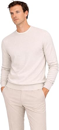State Cashmere Men's Essential Crewneck Sweater 100% Pure Cashmere Classic Long Sleeve Pullover