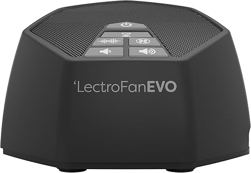 Adaptive Sound Technologies LectroFan EVO - Non-Looping Sound Machine for Sleep - Soothing Noise - Convenient Sleep Timer - Lightweight Build - USB-Powered - Charcoal