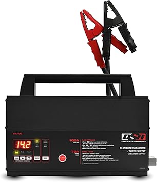 Schumacher Electric DSR Pro, 100A Heavy-Duty Car Battery Charger and Power Supply, Service Mode, Flash Reprogram, Boost Charge, Professional Grade, for 12V Automotive and Marine Batteries, INC100