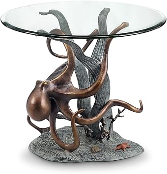 SPI Aluminum Octopus and Seagrass End Table
