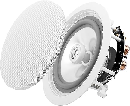 OSD Audio 8” Weatherproof in-Ceiling Speaker Pair - Indoor/Outdoor Stereo - ICE840WRS