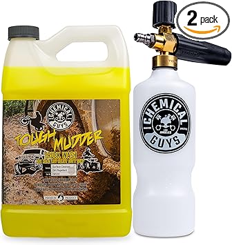 Chemical Guys EQP339 TORQ Professional Foam Cannon & Tough Mudder Truck Wash, Off Road ATV Heavy Duty Soap, 128 fl oz (1 Gallson), Lemon Scent