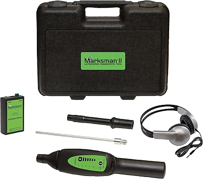 TRACERLINE TP-9367L Marksman II Ultrasonic Diagnostic Tool - 5-LED Indicator, Automatic Gain Control, Touch-Control, Internal Noise Control, Ultrasonic Emitter, Made in USA