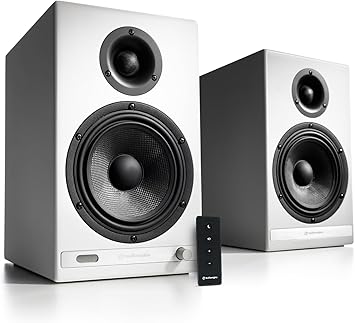 Audioengine HD6 Premium Powered Bookshelf Speakers | 150W Audiophile-Grade Bluetooth 5.0 Speakers with aptX HD | 24-Bit DAC | Real Wood Veneer