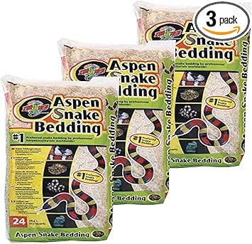 Zoo Med (Pack of 3) Aspen Snake Bedding, 24 Quarts