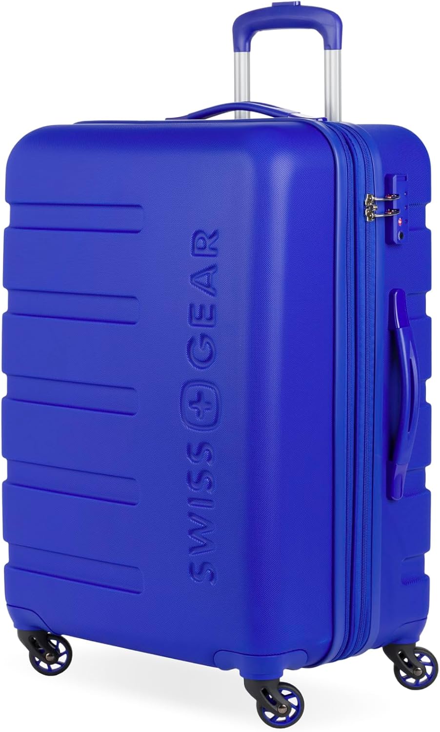 SwissGear 7366 Signature Hardside Expandable Luggage with Spinner Wheels, TSA Lock, Black, Checked-Medium 23-Inch