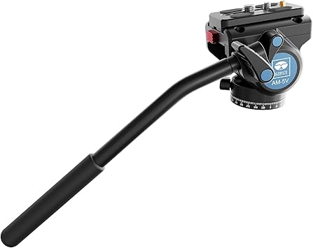 SIRUI Fluid Video Head AM-5V, Lightweight Tripod Head with Quick Release Plate for Video Camera