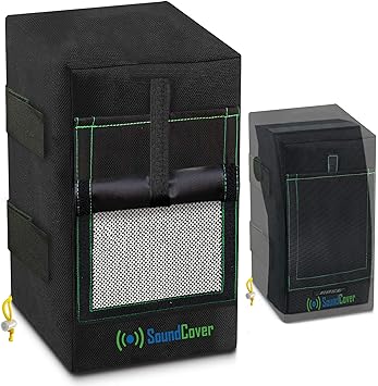 Two Black Waterproof 600D Outdoor Speaker Covers for C-Bracket Mounted Speakers – Fits Yamaha NS-AW294, Polk Atrium 6, Bose 251 (Max Dimensions: H 13.6" x W 7.9" x D 8.9")