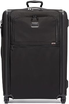 TUMI - Alpha X-Large Dual Access Expandable 4-Wheeled Checked Luggage - Zipper Expansion - Durable Ballistic Nylon - Extra Large Capacity Suitcase with TSA Lock - Dark Black