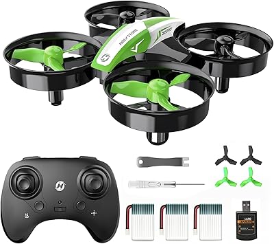 Holy Stone Mini Drone for Kids and Beginners, Indoor Outdoor Quadcopter Plane for Boys Girls with Auto Hover, 3D Flips, 3 Batteries, Headless Mode, Great Easter Gift Toy for Boys and Girls, HS210 Gree