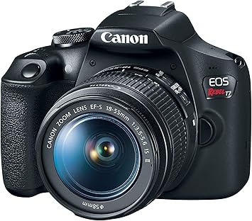 Canon EOS Rebel T7 DSLR Camera with 18-55mm Lens (Black) (Renewed)