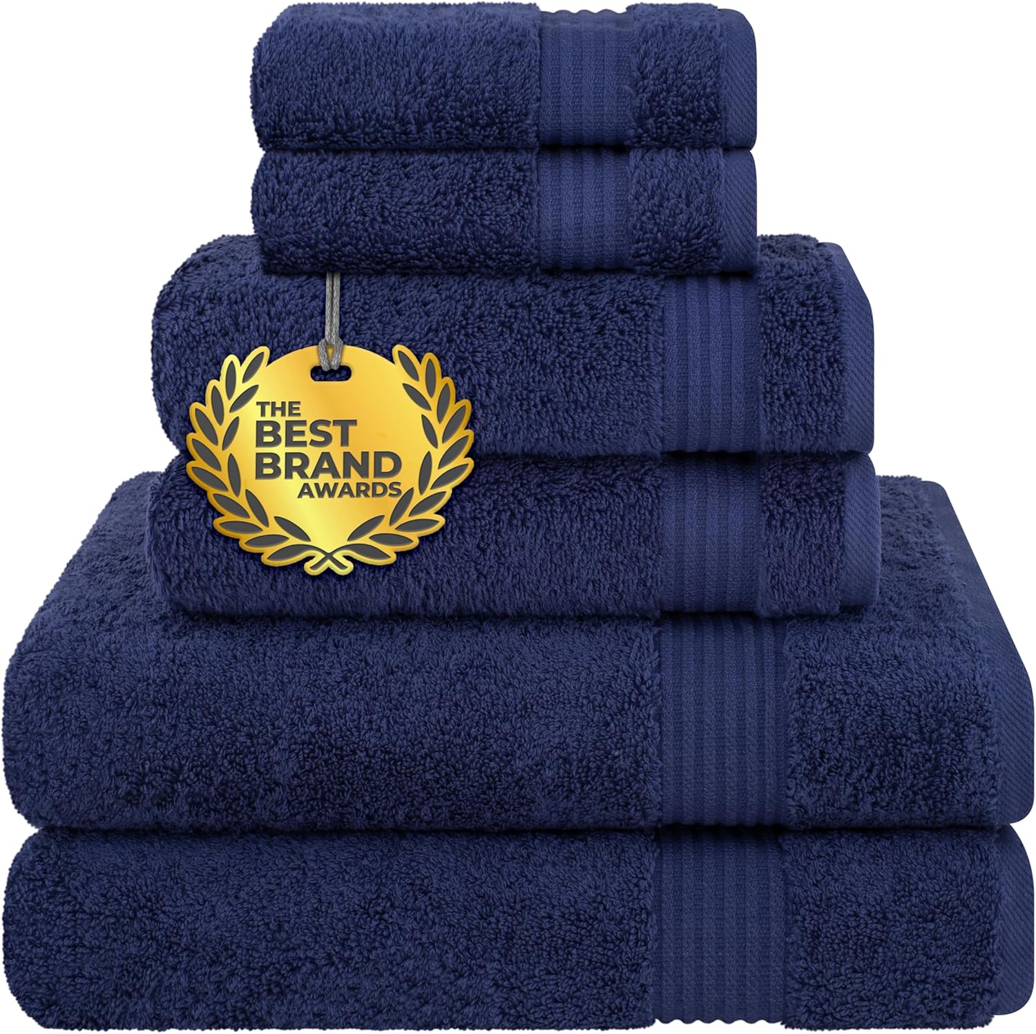 Cotton Paradise 100% Cotton Turkish Towel Set, Soft Absorbent Quick Dry, 6 Piece Towel Set, Beige
