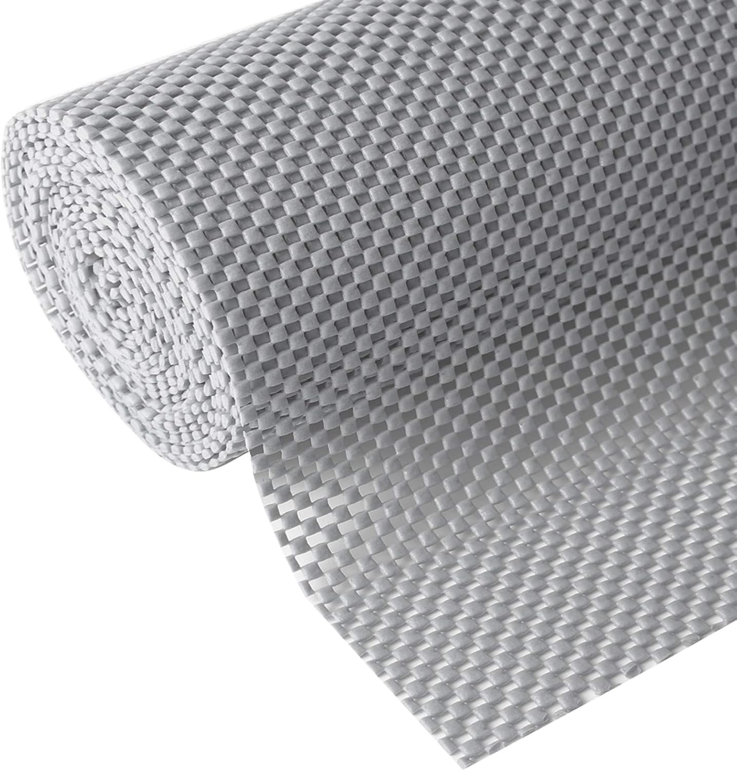 Shelf Cupboard Liner, Cabinet Drawer Liners Non Adhesive 12 Inches x 20 Feet for Kitchen Cabinets, Strong Grip Durable Non Slip for Storage Desks Kitchenware Tableware, Easy to Install, White