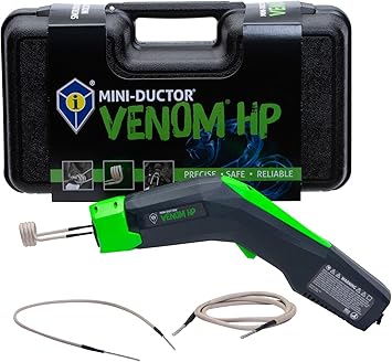 Induction Innovations - Mini-Ductor Venom HP (MDV-787) - Handheld Induction Heater with 3 Basic Coils, Rugged Carrier Case & Operations Manual to Safely Remove Nuts, Bolts, Bearings, & More